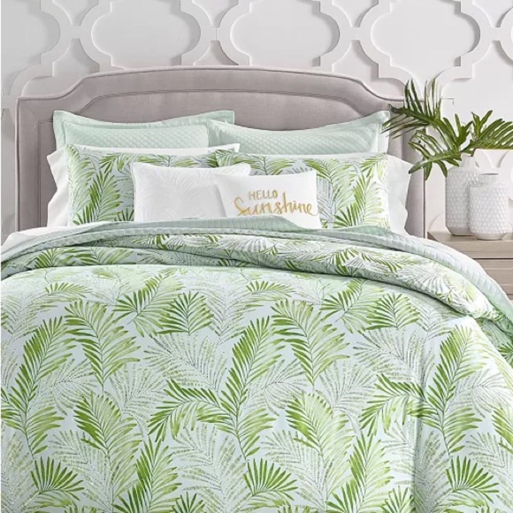 Charter Club Damask Designs, Duvet Cover Set, F/Q, Cascading Palms
